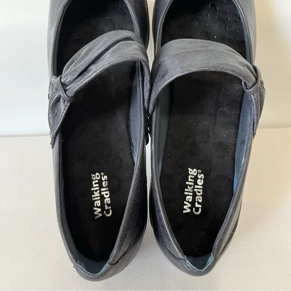 Walking Cradles Navy Blue Mary Jane Flats SLIM